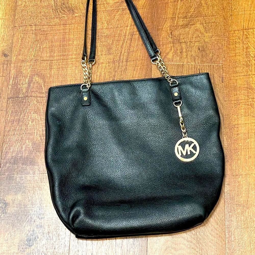 Michael Kors Black Leather Hobo Bag